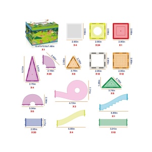 Set PicassoTiles 700 piese: magnetice, cărămiduțe, figurine, trasee de bile, whiteboard cu markere și cutie de depozitare