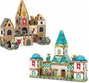 Set PicassoTiles Castel Medieval 70 piese magnetice de construcție 2-în-1