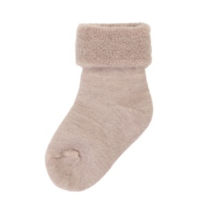 Șosete groase lână merinos terry Joha - Beige Melange