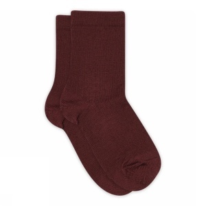 Sosete lână merinos mp Denmark- Rib Wine Red