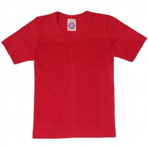 Tricou lână merinos și mătase - Red, Cosilana