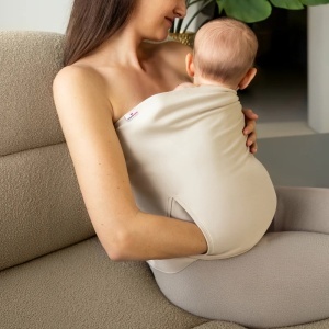 Bandă pentru contact skin-to-skin bumbac organic, Wondermom - Beige