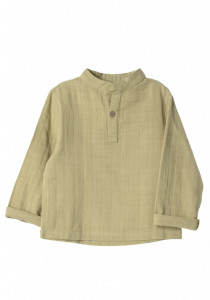 Bluza din muselină Organic By Feldman - Sage Green