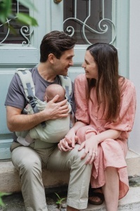 Boba X, Linen Green Willow - Marsupiu Ergonomic (in + bumbac)