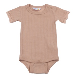 Body lână merinos și mătase Joha - Peach, marime 98/104