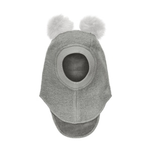 Cagulă dublată lână merinos fiartă Huttelihut - Grey Melange