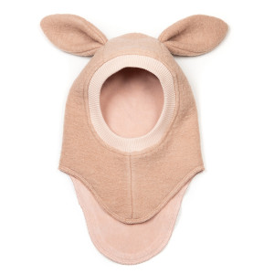 Cagulă lână merinos fiartă Huttelihut - Bunny Dusty Rose