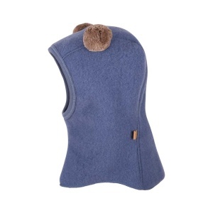 Cagulă lână merinos fleece Pure Pure - Smoke Blue