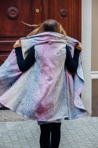 Cardigan lung/protectie babywearing pentru vreme rece, Lenny lamb - Wild Wine Vineyard