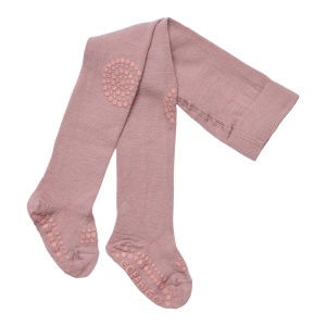 Dres antiderapant din lână merinos Go Baby Go - Rose Blush