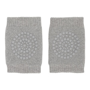 Genunchiere antiderapante bumbac Go Baby Go - Grey Melange