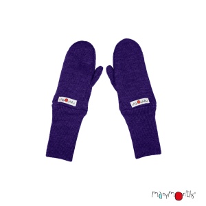 Mănuși dublate din lână merinos ManyMonths - Acai Berry