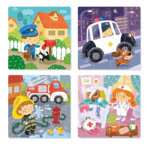Meserii, puzzle 4 in 1 - Dodo Toys - Img 2