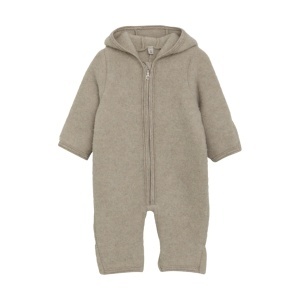 Salopetă cu urechi lână merinos fleece Huttelihut - Camel Melange