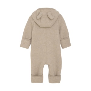 Overall cu urechi lână merinos fleece Huttelihut - Camel Melange