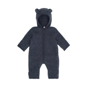 Overall cu urechi lână merinos fleece Huttelihut - Ombre Blue