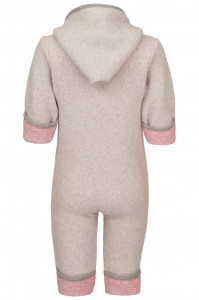 Overall din lână fiartă cu mănuși și botoșei, Stapf - Grey/Rose