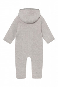 Overall lână merinos fiartă cu mănuși și botoșei, Stapf - Grey/Rose