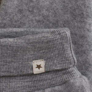 Pantaloni lână merinos fleece Huttelihut - Grey Melange
