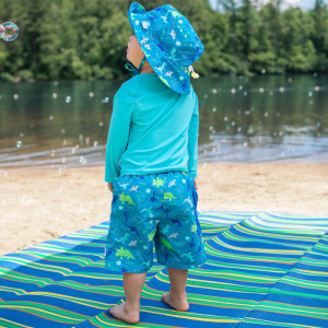 Pantaloni scurti cu scutec/slip de inot integrat Iplay UPF 50+ -  Aqua Dinosaurs