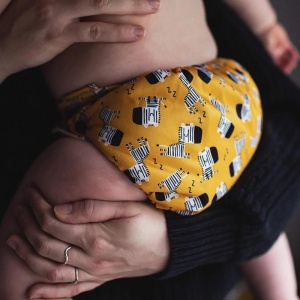 Scutec textil refolosibil cu buzunar Baba+Boo, Zebras