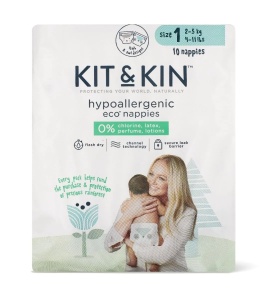 Scutece Hipoalergenice Kit&Kin, Marimea 1, 2-5 kg, 10 buc