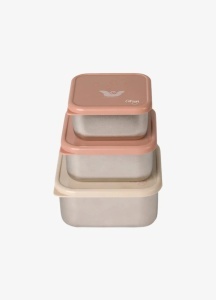 Set 3 caserole otel inoxidabil cu capac Citron – Balerina