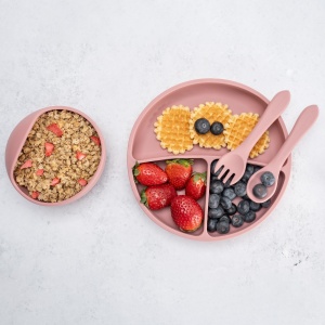 Set Diversificare, AppeKids, 100% Silicon, Basic - Old Rose - Img 6