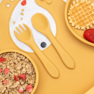 Set Diversificare, AppeKids, 100% Silicon, Panda - Honey - Img 6