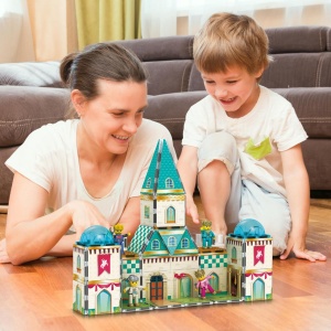 Set PicassoTiles Castel Medieval 70 piese magnetice de construcție 2-în-1