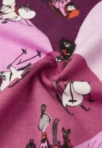 Set lână merinos și lyocell, Reima - Moomin Trivsam Pink