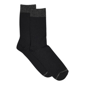 Șosete lână merinos extrafină Mp Denmark - Glitter Erina Black