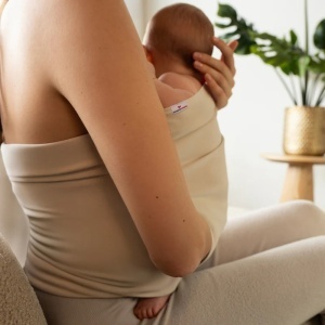 Bandă pentru contact skin-to-skin bumbac organic, Wondermom - Beige