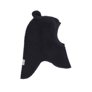 Cagulă dublată lână merinos fiartă Huttelihut - Teddy Dark Navy