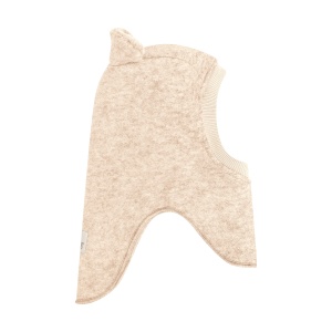 Cagulă dublată lână merinos fiartă Huttelihut - Teddy Sand Melange