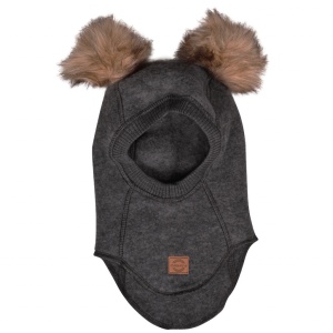 Cagulă lână merinos fleece Mikk-line - Anthracite Melange