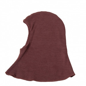 Cagulă lână merinos si mătase Joha - Rib Bordeaux