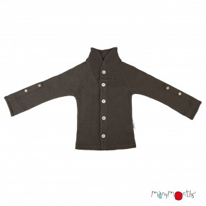 Cardigan lână merinos ManyMonths - Hippopotamus (cu guler)