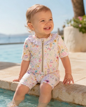 Costum de baie, protectie UV 50+ Mikk-line, Butterfly
