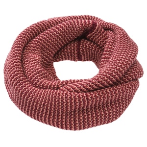 Fular circular adulți lână merinos Disana - Cassis/Soft pink