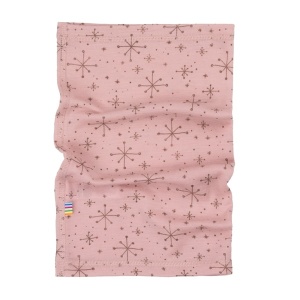Fular circular lână merinos Joha - Snowflake Rosa