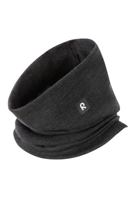 Fular tubular 100% lână merinos Reima, Saarto Black Melange