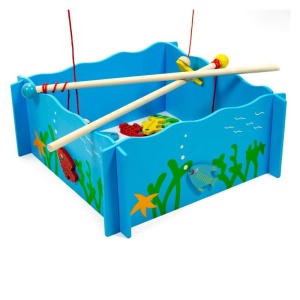 Joc magnetic de pescuit din lemn