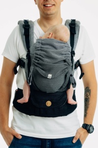 LennyUpgrade Pro - Herringbone Ombre Grey, Marsupiu ergonomic