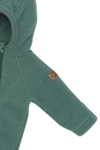 Overall lână merinos fleece Mikk-line - Teddy Balsam Green