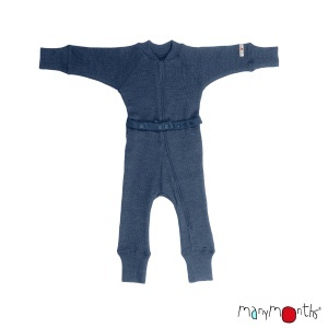 Overall Manymonths lână merinos - Moondust Blue