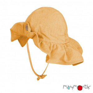 Pălărie ajustabila ManyMonths Glamour cânepă si bumbac organic - Golden Straw