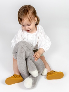 Pantofi barefoot piele intoarsa - Erda Camel