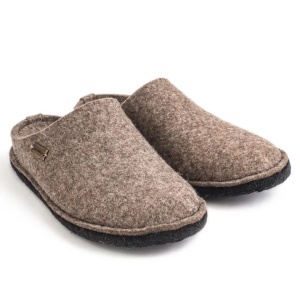 Papuci adulți din lână Haflinger - Soft Latte