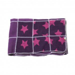 Patură din lână merinos fleece Joha - Use it All Purple